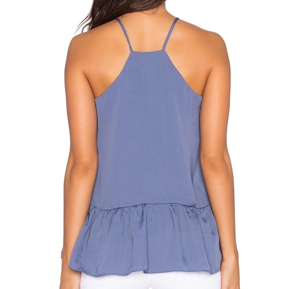 Anthropologie Womens Camisole Tank Top Blue XS peplum ruffle boho hippie - Picture 13 of 13